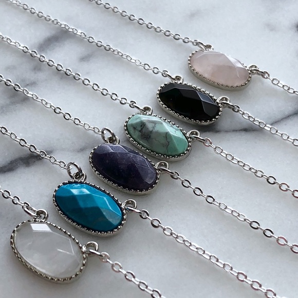 Gemstone Choker Necklaces - Picture 3 of 6